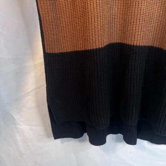 Ann Taylor Cowl Neck Color Block Oversized Tunic Sweater Two Tone Size Large - Picture 5 of 10